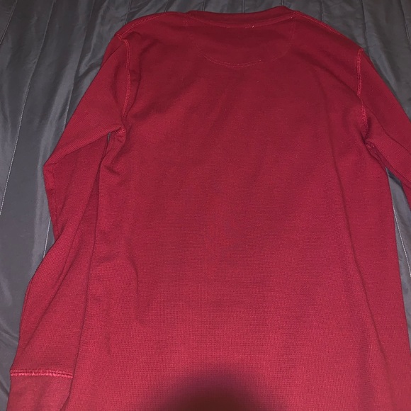 Maroon Long Sleeve Cotton Shirt - Picture 4 of 4